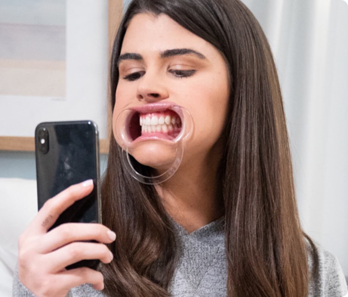 Woman with braces